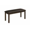 Monarch Specialties Bench, 42 in. Rectangular, Wood, Upholstered, Dining Room, Kitchen, Entryway, Brown, Transitional I 1305